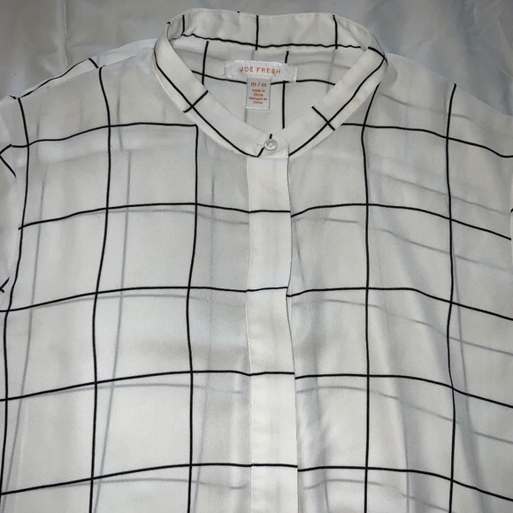 Joe Fresh Tops - White and Black Checkered Dress Shirt